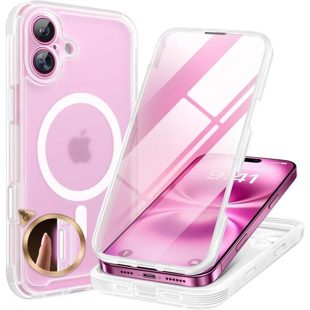 Miracase for iPhone 16 Case 6.1'', Full-Body Bumper Case Matte Clear